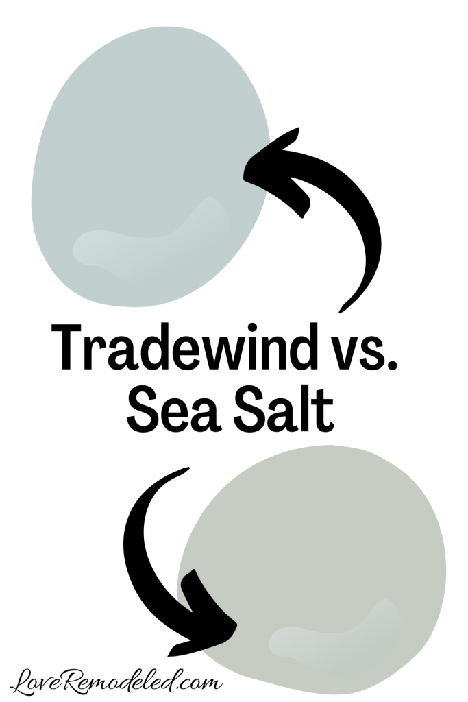 Sherwin Williams Tradewind vs. Sea Salt