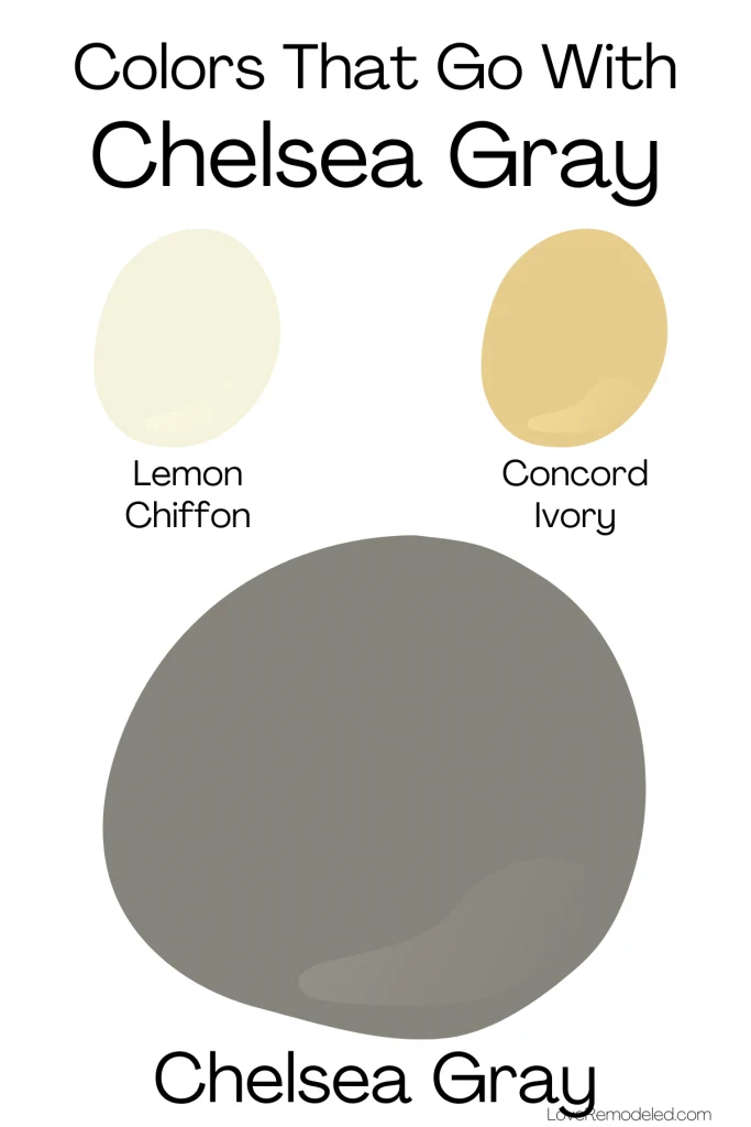 Colors That Go With Chelsea Gray Benjamin Moore - Lemon Chiffon and Concord Ivory