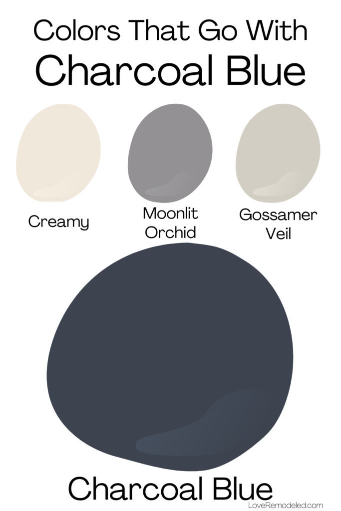 Color That Go With Charcoal Blue Sherwin Williams: Creamy, Moonlit Orchid and Gossamer Veil