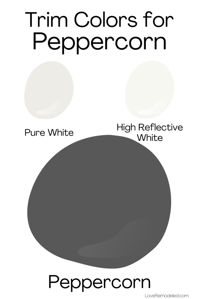 Trim Colors for Peppercorn - Pure White and High Reflective White