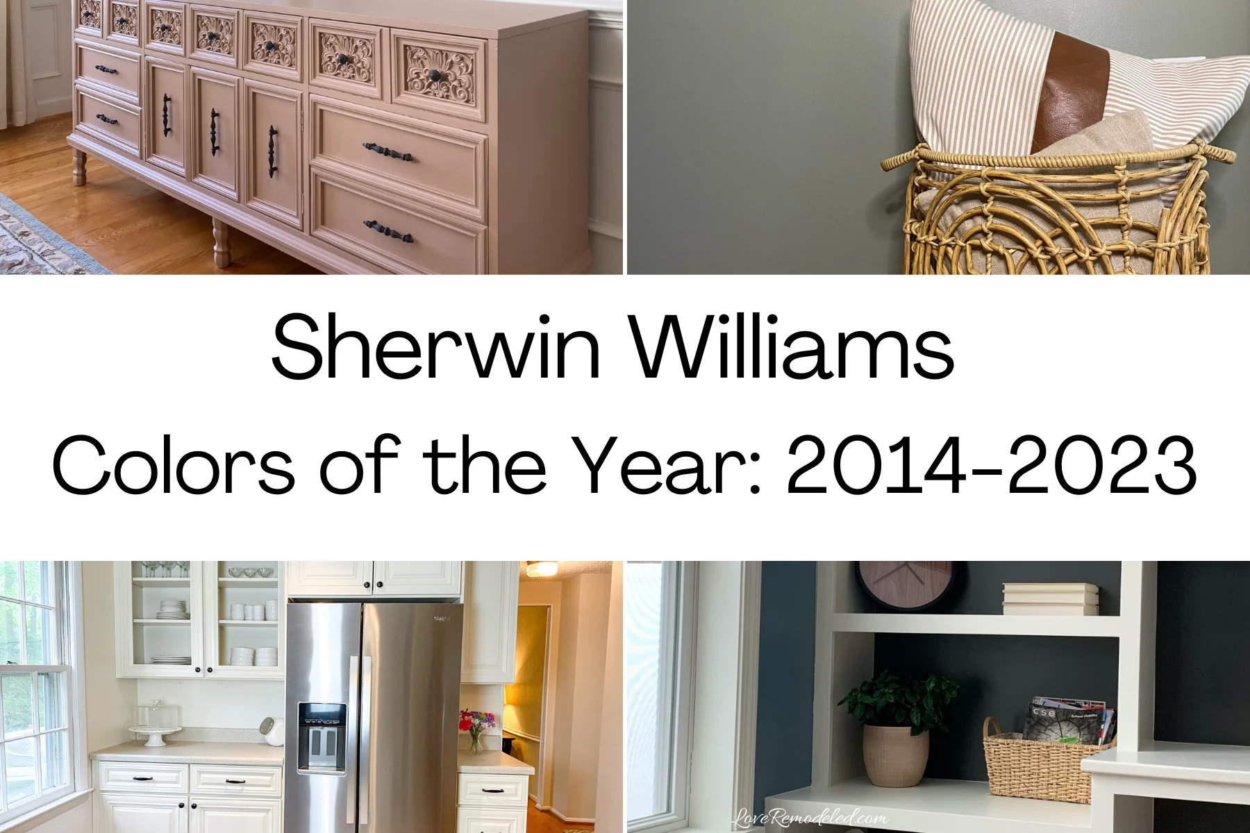 10 years of Sherwin Williams' Colors of the Year