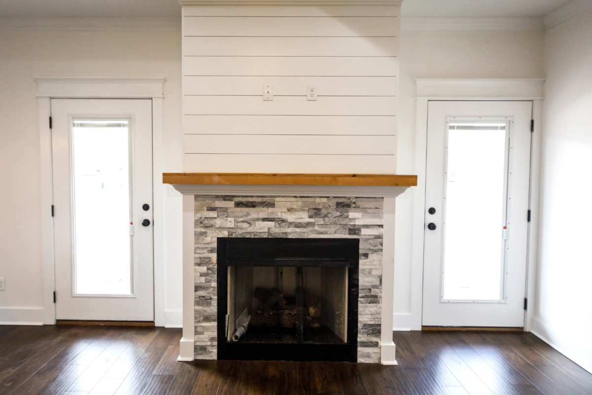 How To Make a DIY Shiplap Fireplace - Easy Tutorial - Love Remodeled