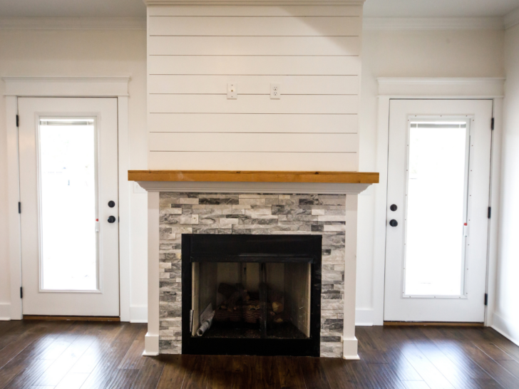 DIY Shiplap Fireplace