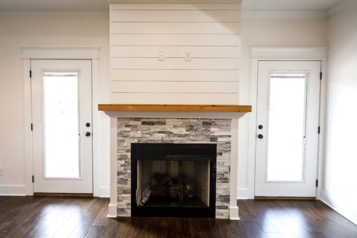 DIY Shiplap Fireplace