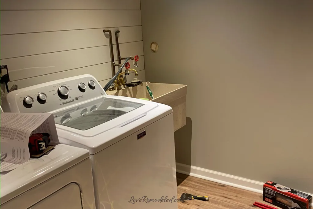 DIY Wood Laundry Room Countertop – Love & Renovations