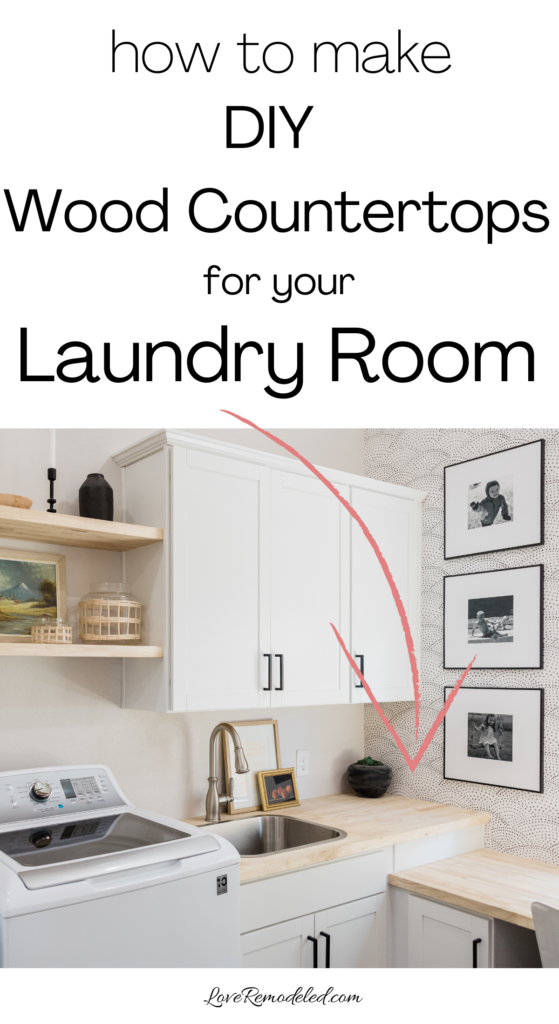 DIY Wood Countertops for your Laundry Room