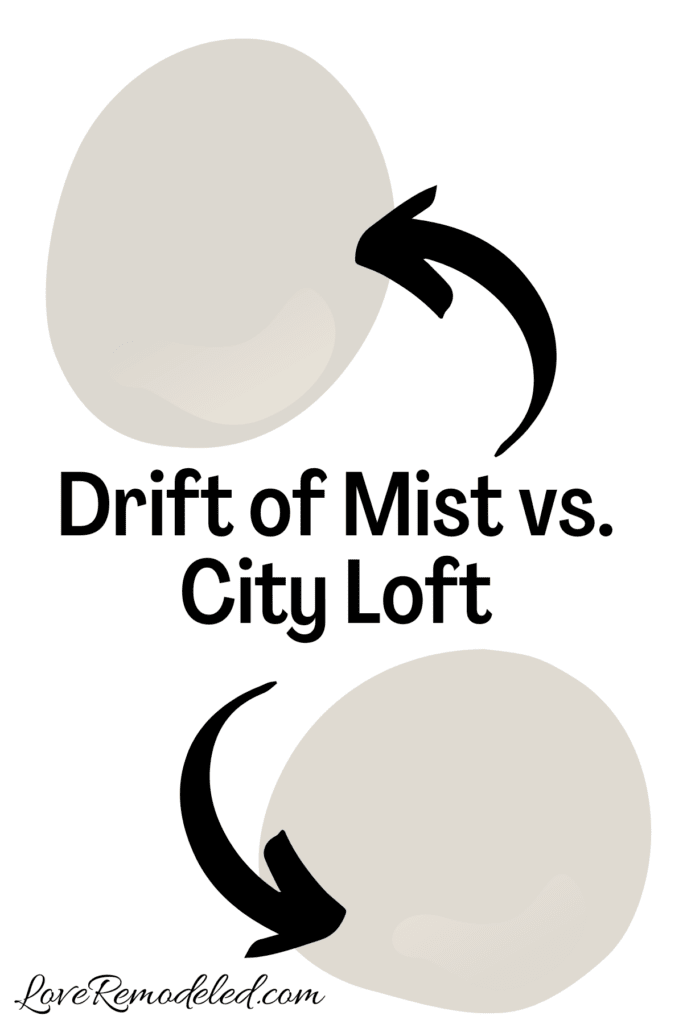 Sherwin Williams Drift of Mist vs. City Loft