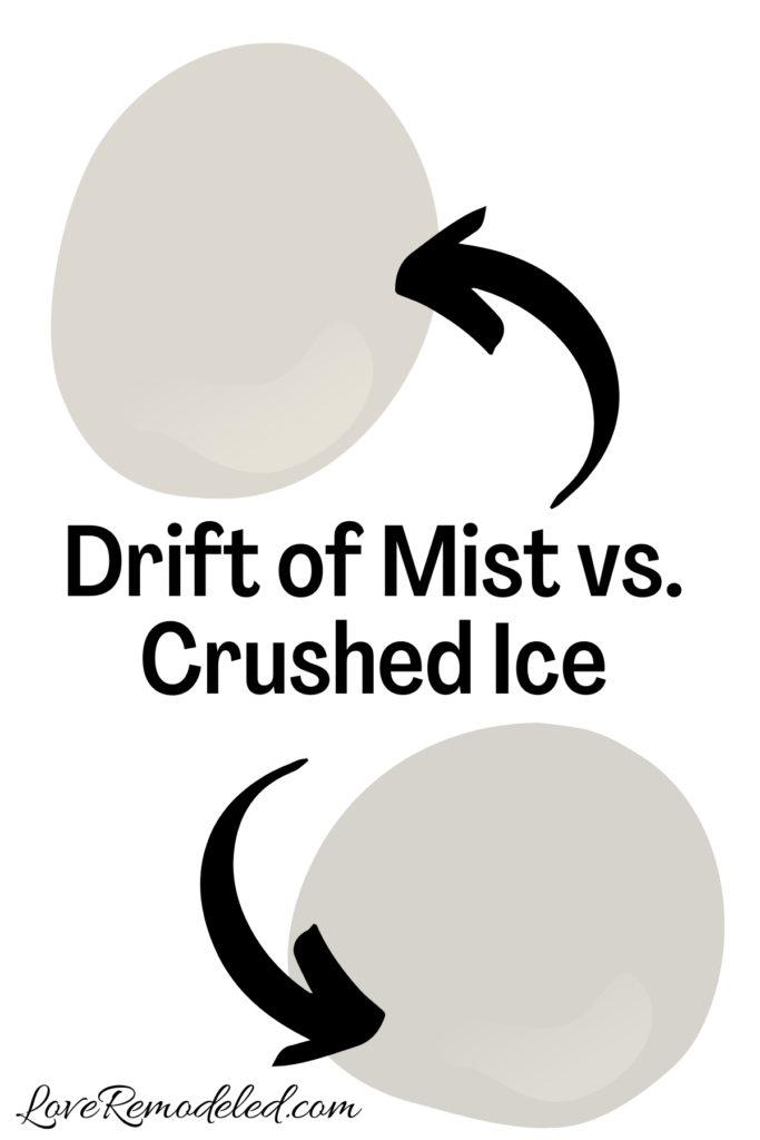 Sherwin Williams Drift of Mist vs. Crushed Ice