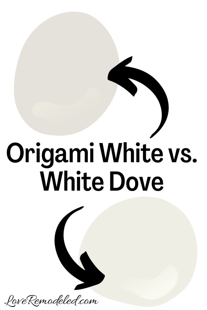 Sherwin Williams Origami White vs White Dove