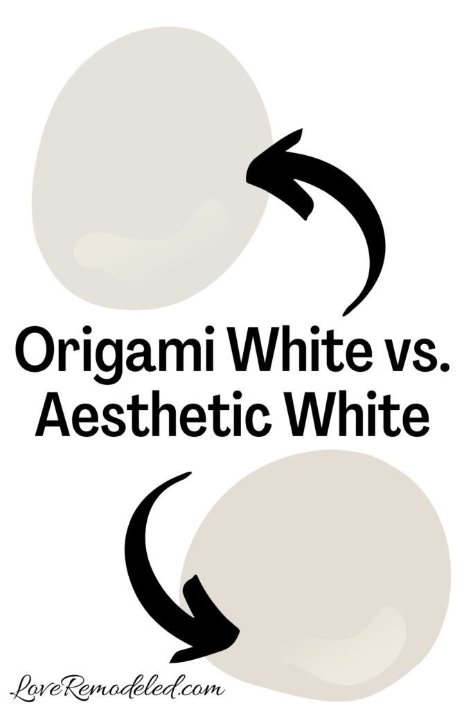Sherwin Williams Origami White vs. Aesthetic White