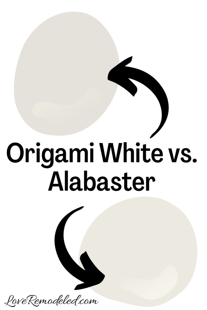 Sherwin Williams Origami White vs. Alabaster