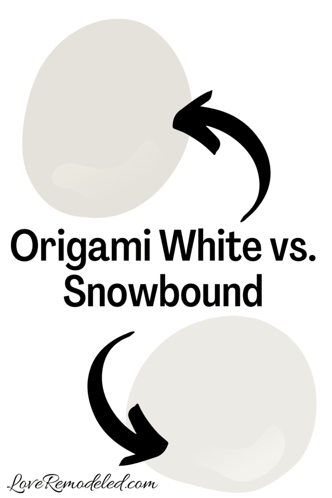 Sherwin Williams Origami White vs. Snowbound