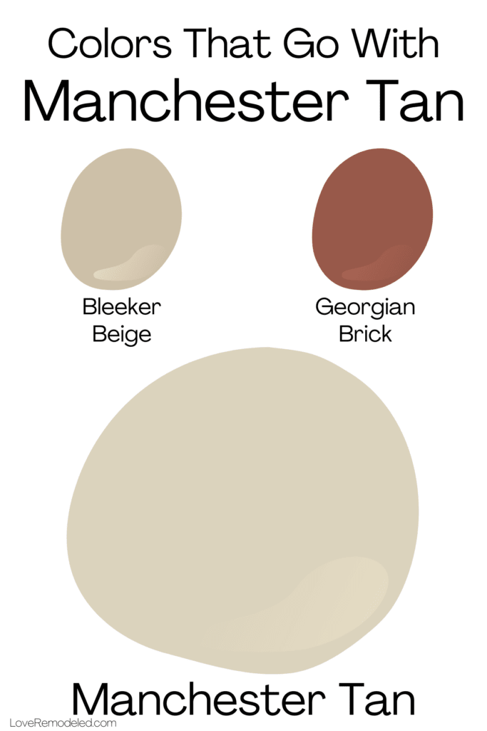 Colors That Go With Benjamin Moore Manchester Tan  - Bleeker Beige and Georgian Brick