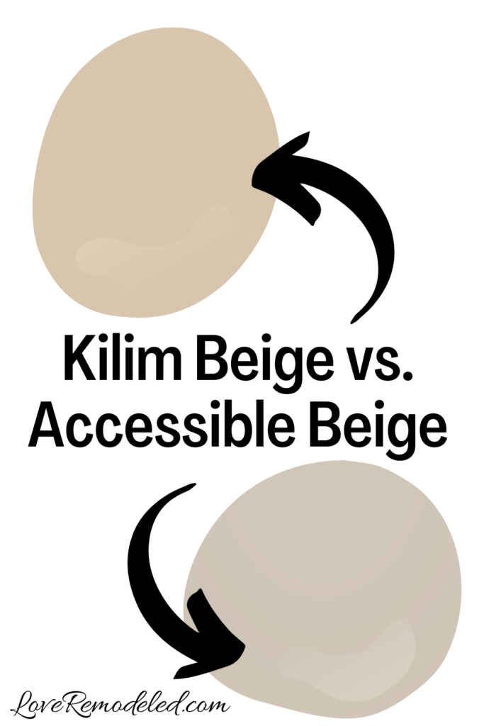 Sherwin Williams Kilim Beige vs Accessible Beige