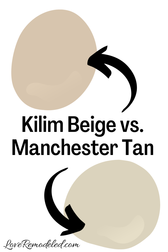 Sherwin Williams Kilim Beige vs Manchester Tan