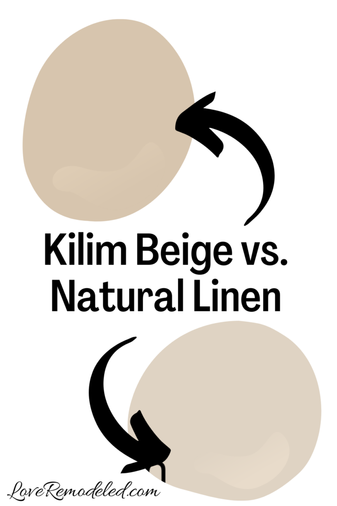 Sherwin Williams Kilim Beige vs Natural Linen