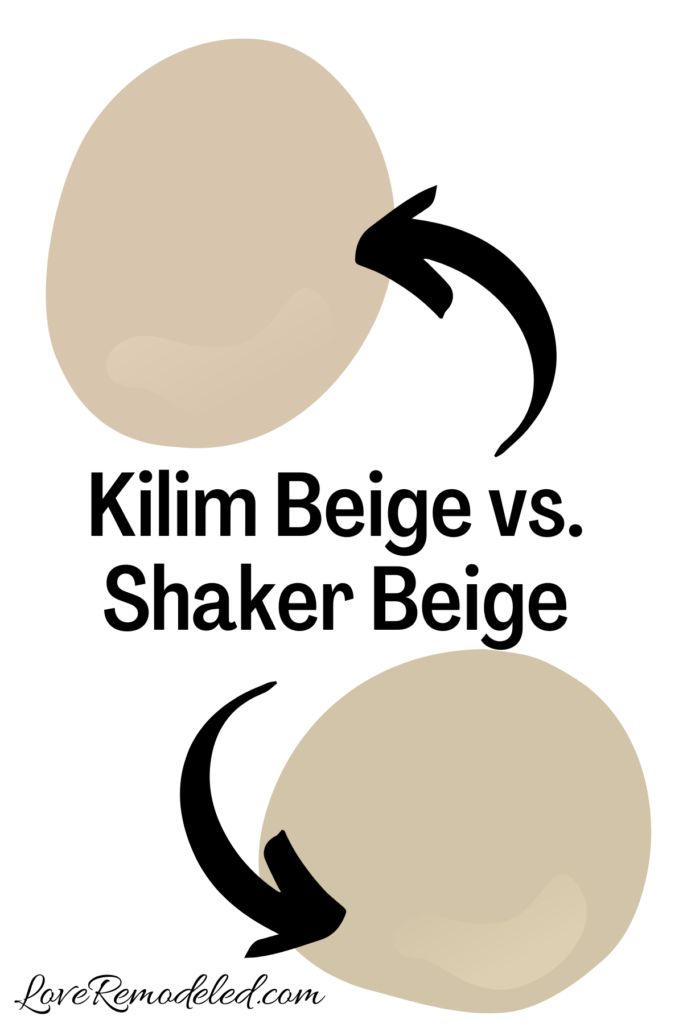 Sherwin Williams Kilim Beige vs Shaker Beige