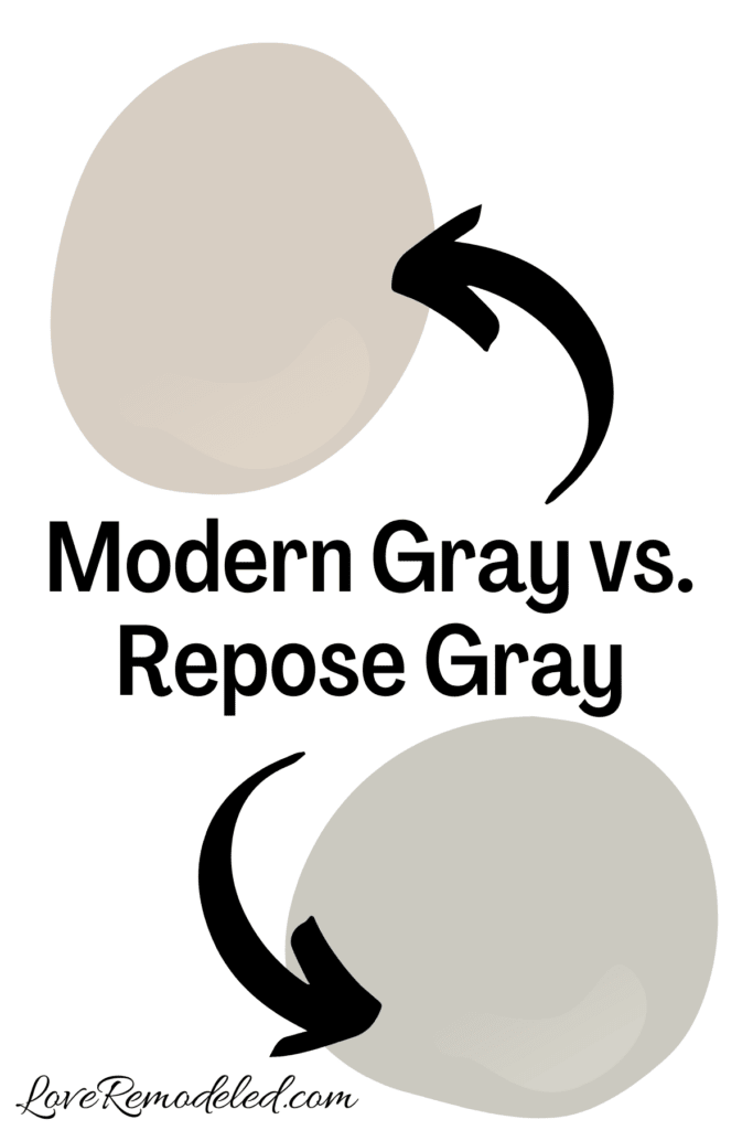 Sherwin Williams Modern Gray vs Repose Gray