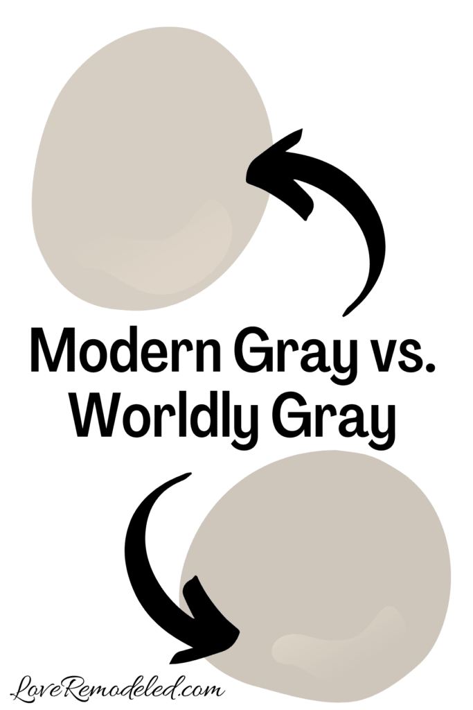 Sherwin Williams Modern Gray vs Worldly Gray