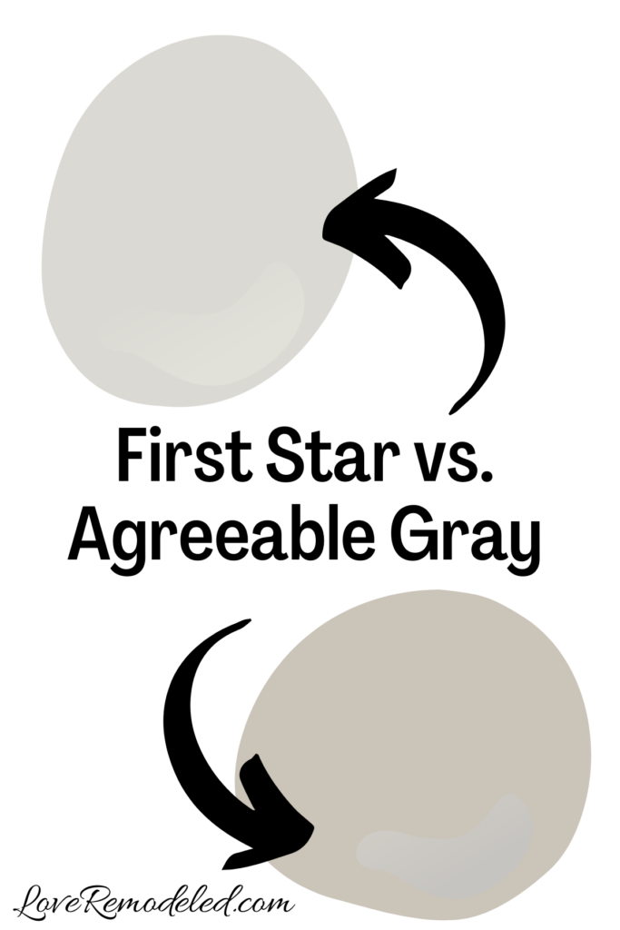 Sherwin Williams First Star vs Agreeable Gray