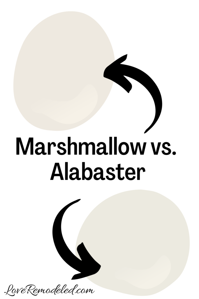Sherwin Williams Marshmallow vs Alabaster