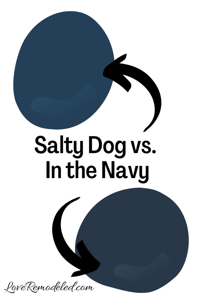 Sherwin Williams Salty Dog vs In the Navy