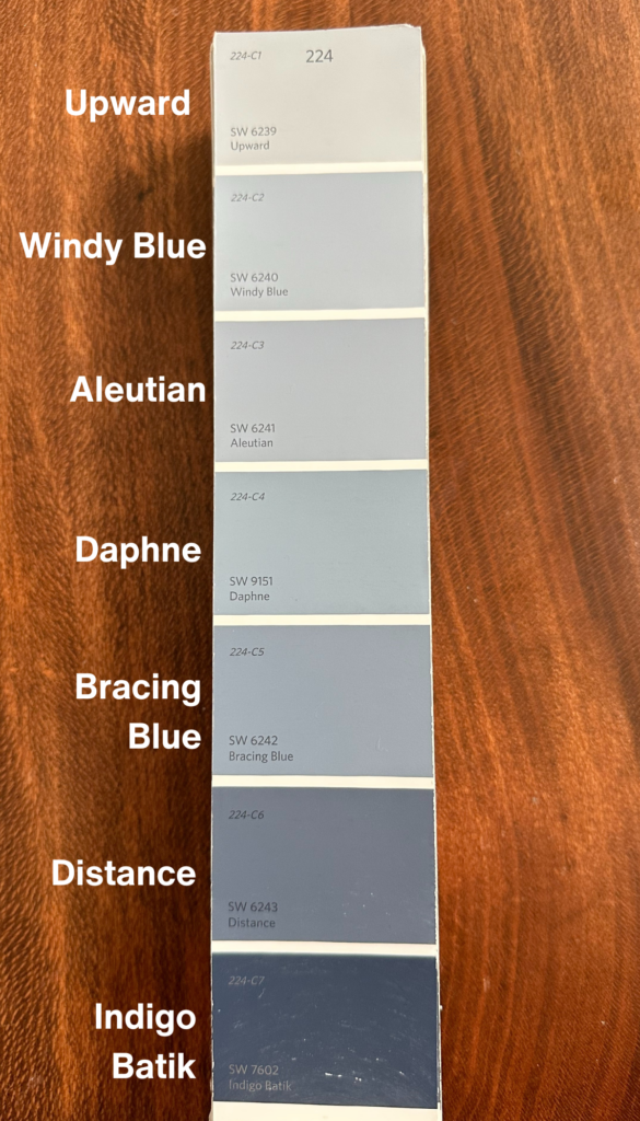 Sherwin Williams Upward color strip