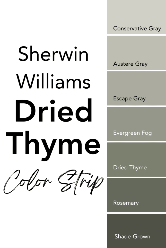 Sherwin Williams Dried Thyme Color Strip