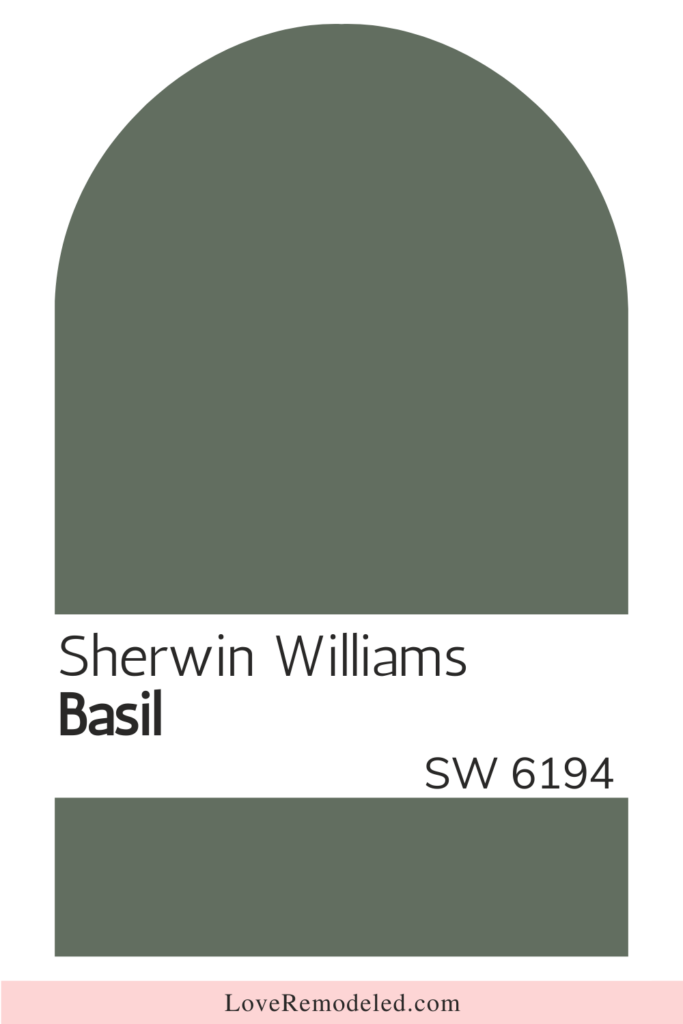Sherwin Williams Green Paint Color - Basil