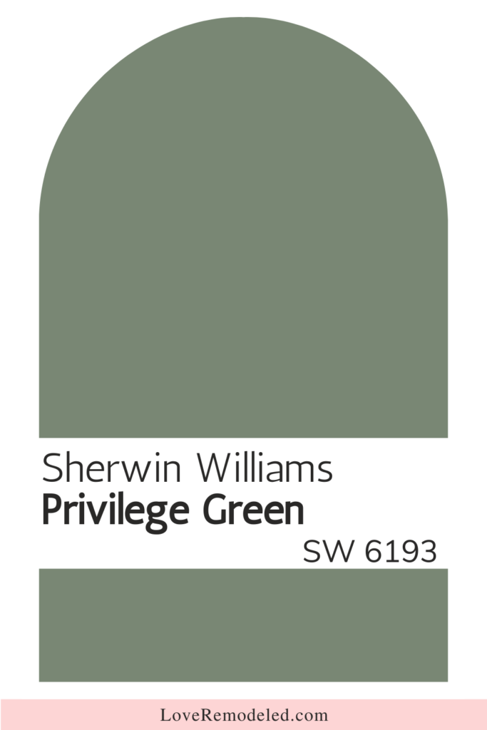 Sherwin Williams Green Paint Color - Privilege Green
