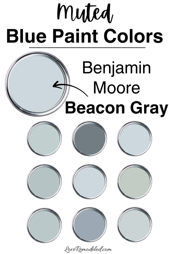 Benjamin Moore Muted Blue Paint Colors - Beacon Gray