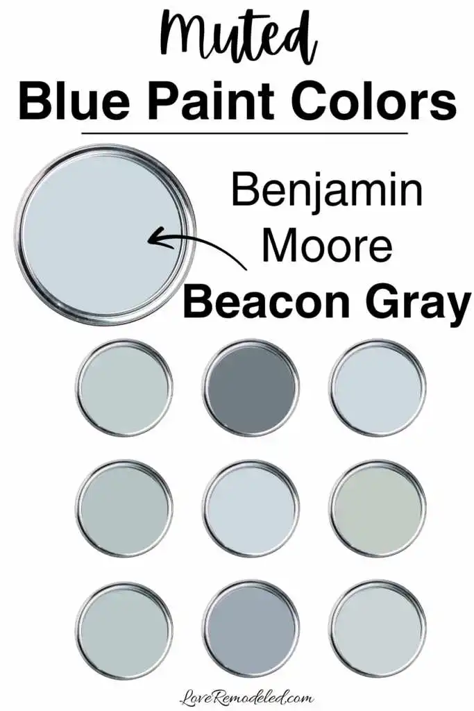 Benjamin Moore Muted Blue Paint Colors - Beacon Gray