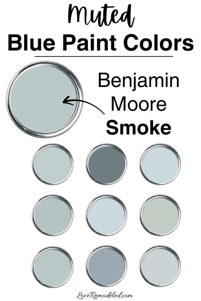 Benjamin Moore Muted Blue Paint Colors - Smoke