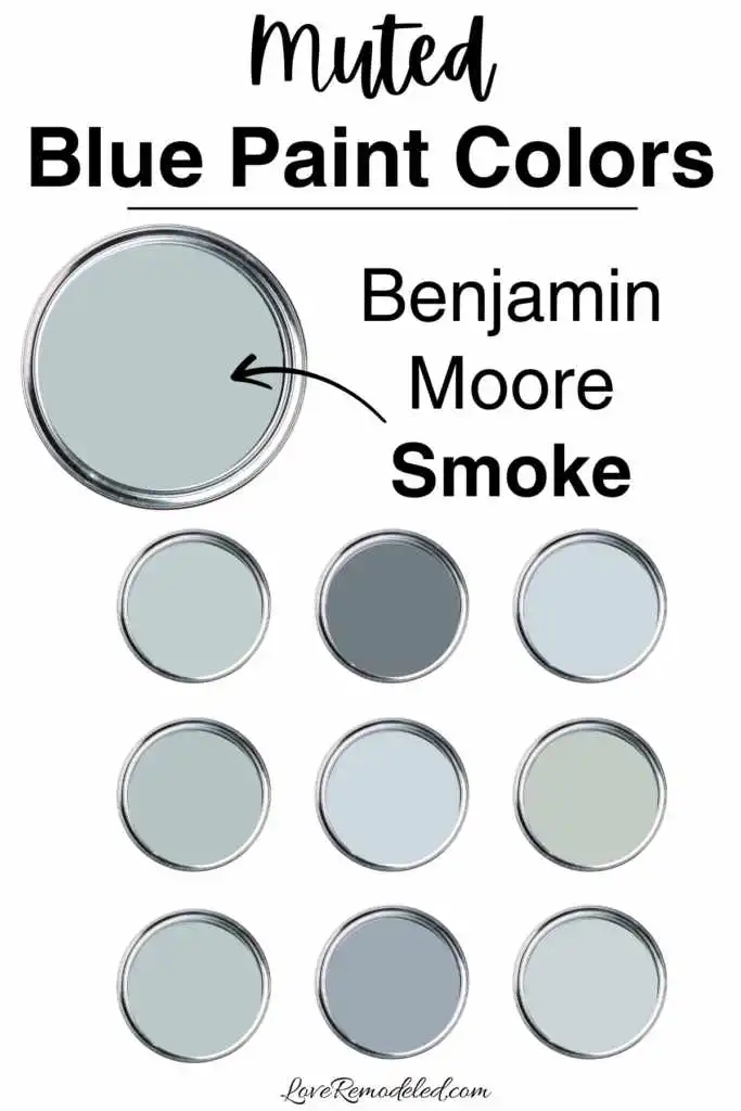 Benjamin Moore Muted Blue Paint Colors - Smoke