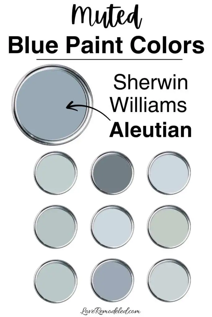 Sherwin Williams Muted Blue Paint Colors - Aleutian
