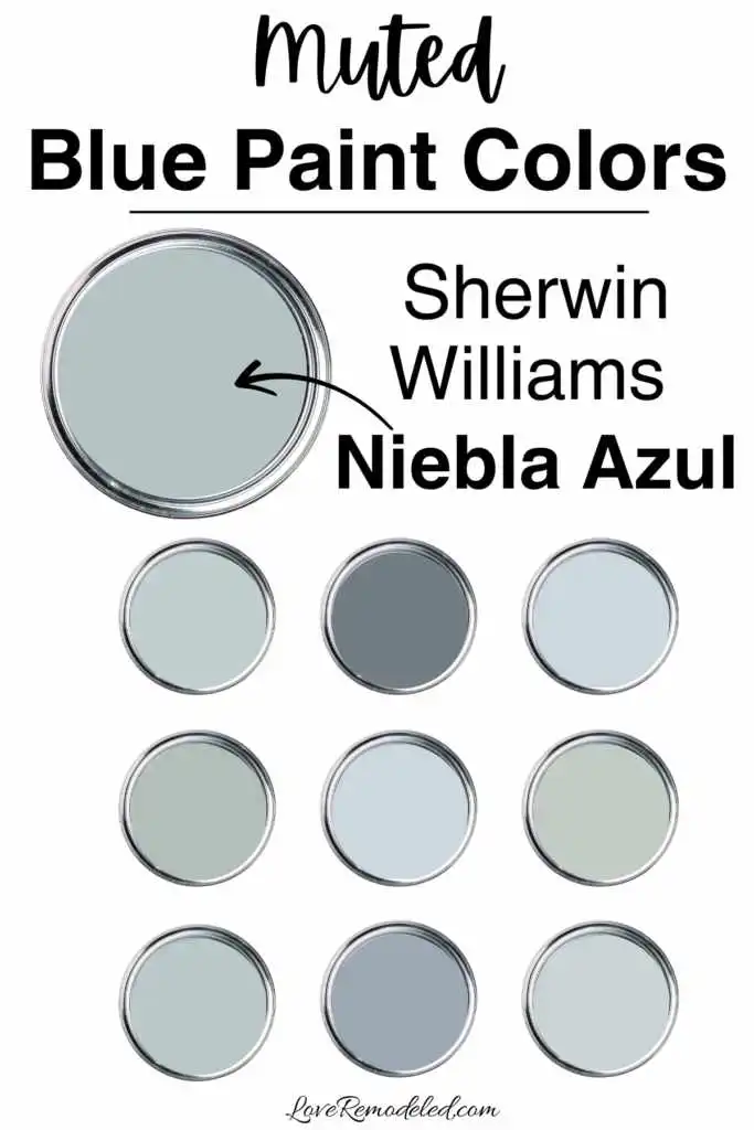 Sherwin Williams Muted Blue Paint Colors - Niebla Azul