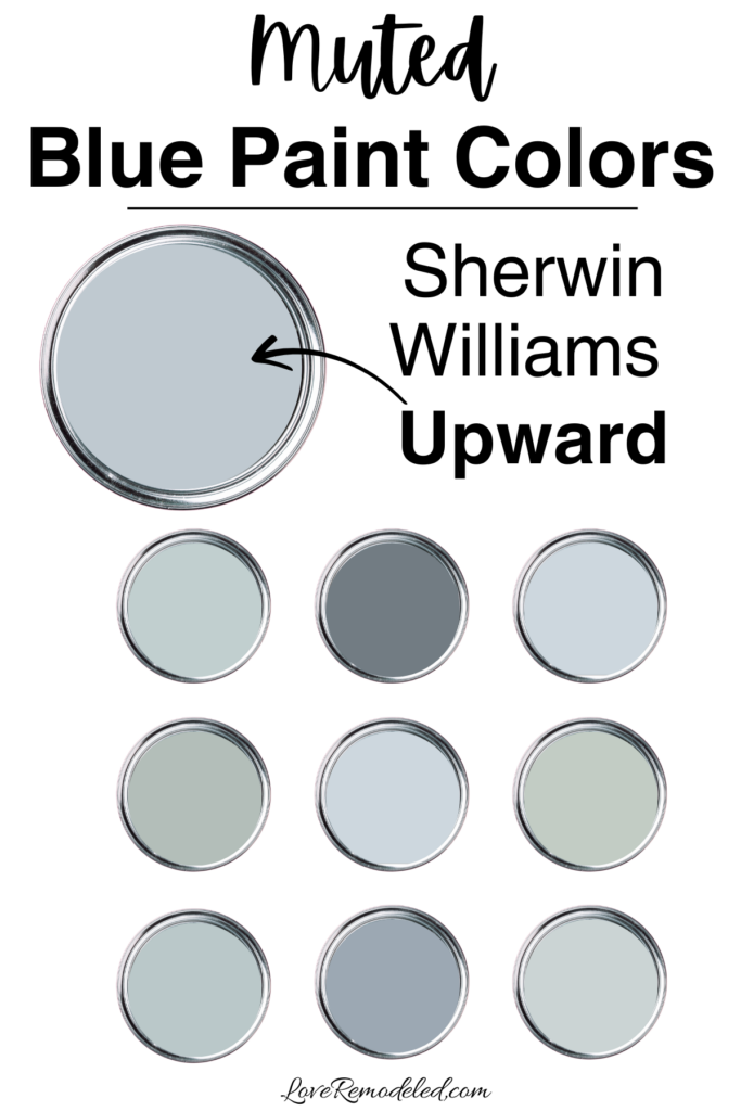 Sherwin Williams Muted Blue Paint Colors - Upward