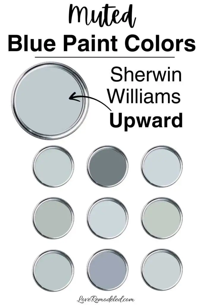Sherwin Williams Muted Blue Paint Colors - Upward