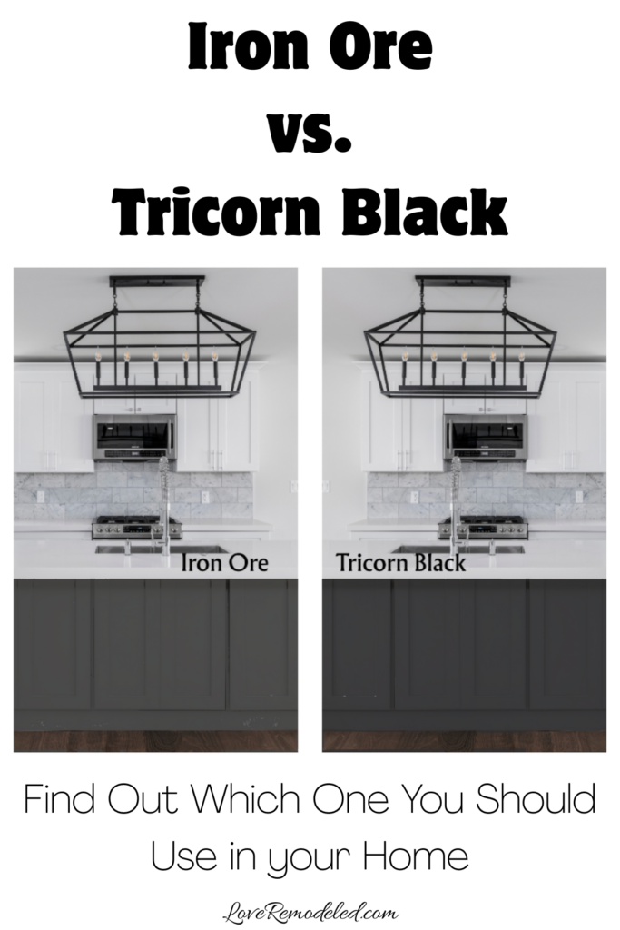 Sherwin Williams Iron Ore vs. Tricorn Black