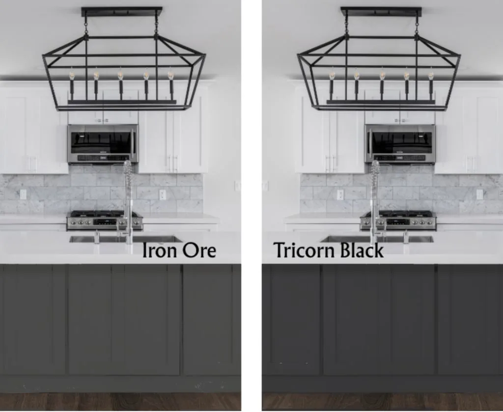 Sherwin Williams Iron Ore vs. Tricorn Black