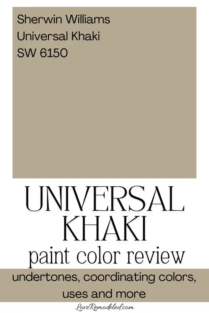 Sherwin Williams Universal Khaki Paint Swatch