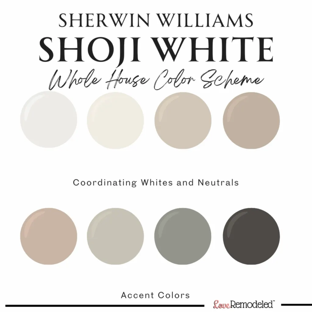 Sherwin Williams Shoji White Paint Palette