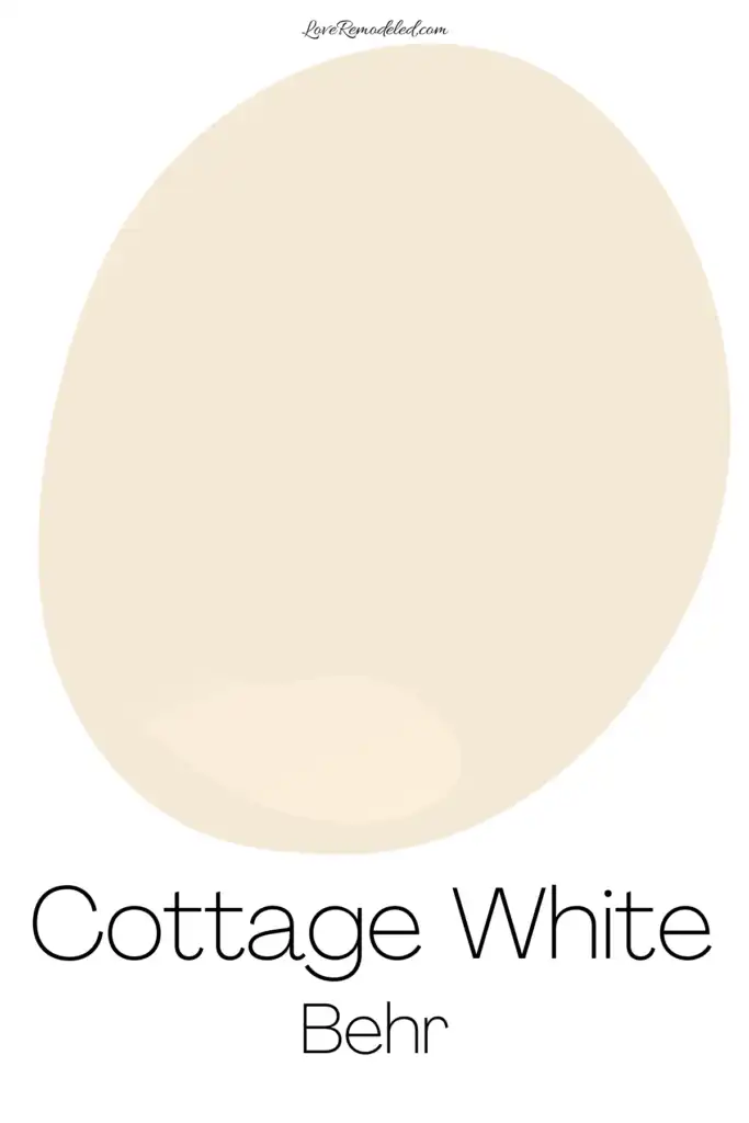 Behr Cottage White Paint Drop