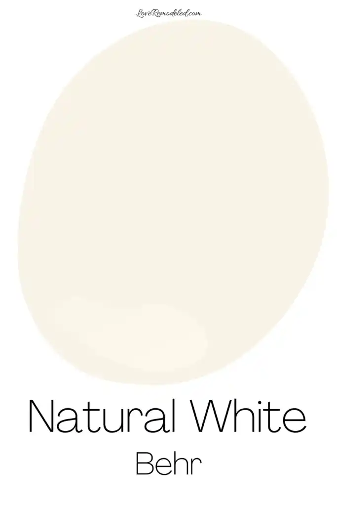 Behr Natural White Paint Drop