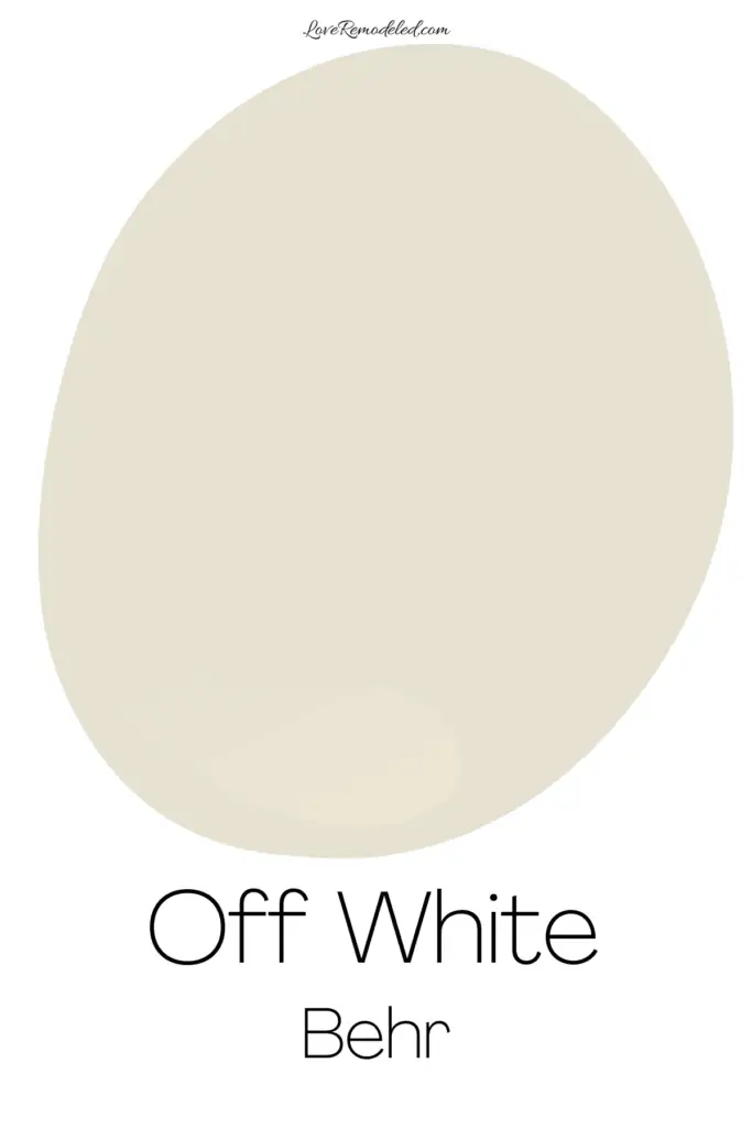 Behr Off White Paint Drop
