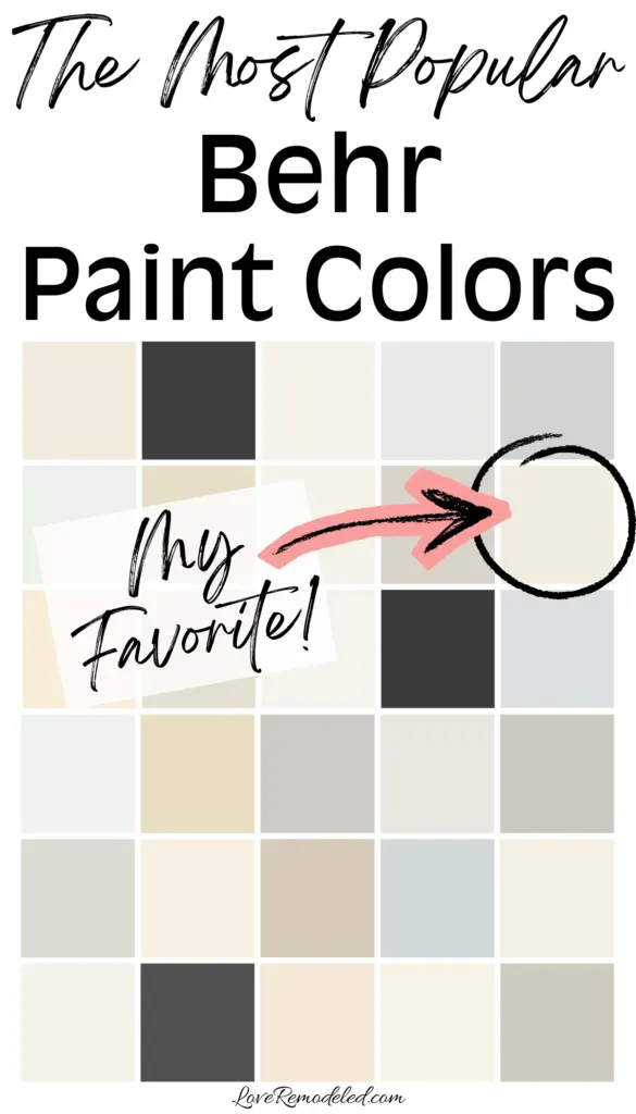 The Most Popular Behr Paint Colors - neutral paint color squares