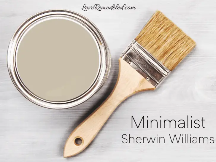 Minimalist by Sherwin Williams - paint can with paint brush