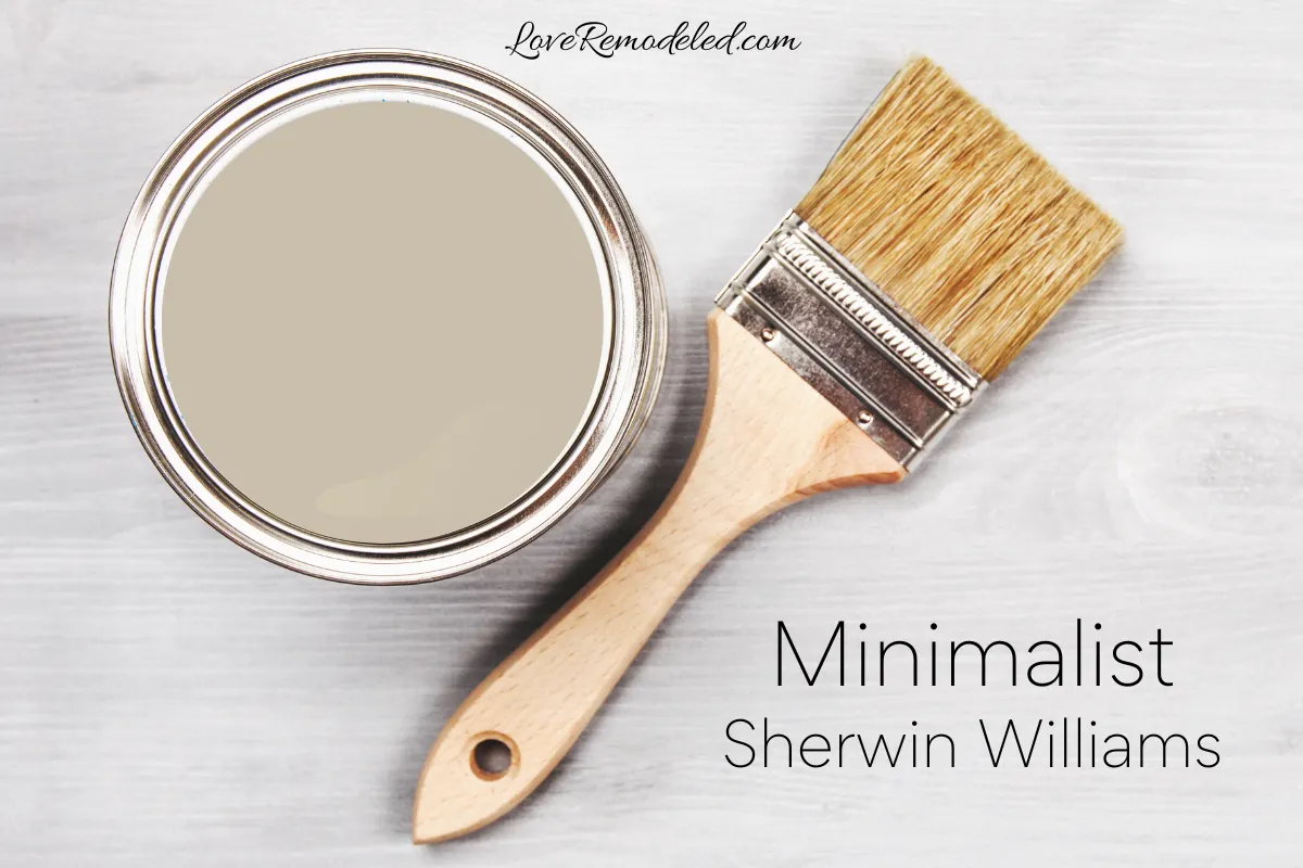 Minimalist by Sherwin Williams - paint can with paint brush