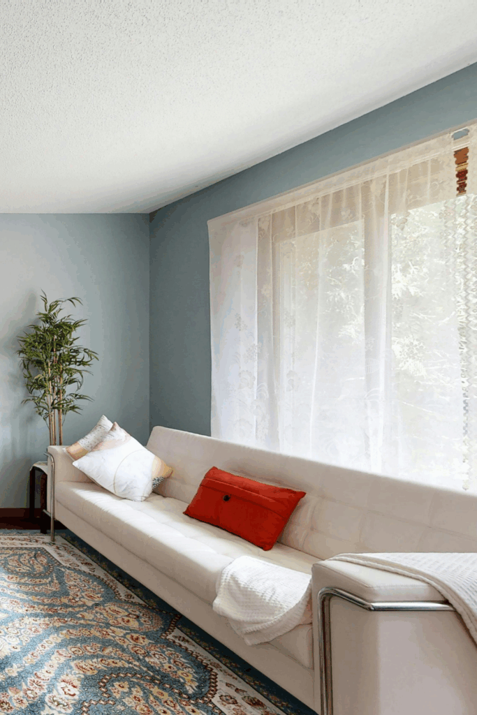 French Blue Paint Colors, medium blue in living room