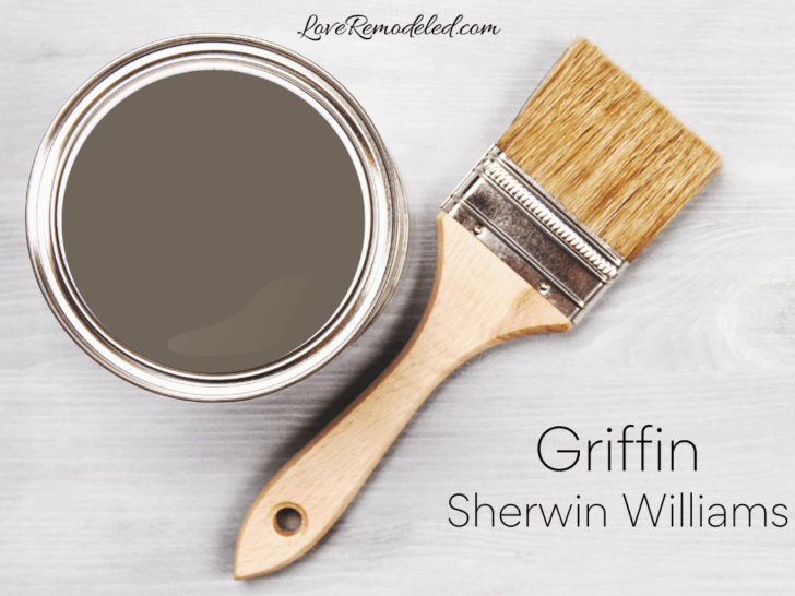 Griffin by Sherwin Williams paint can and paint brush